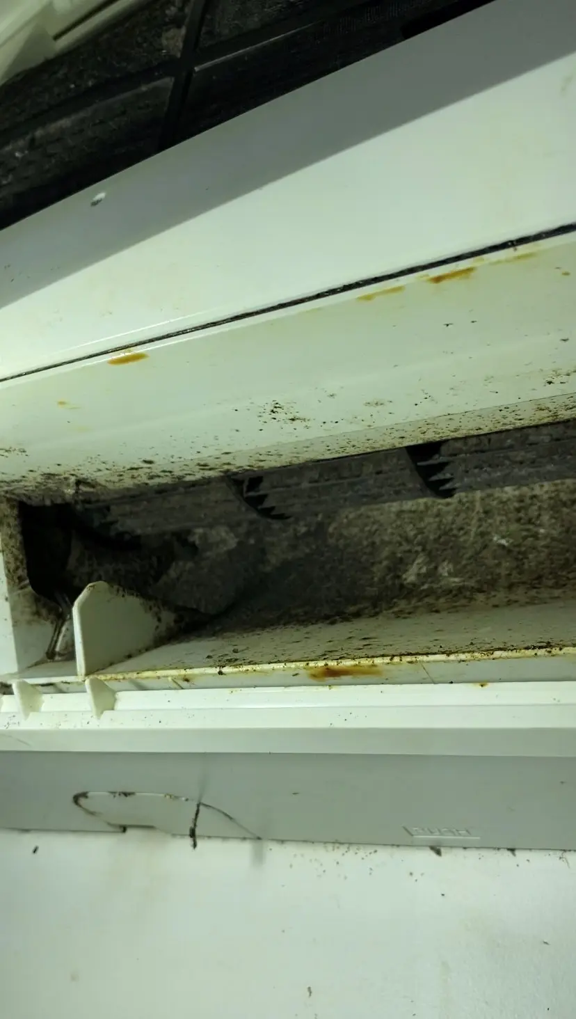 Air conditioner before a Clean Breeze service